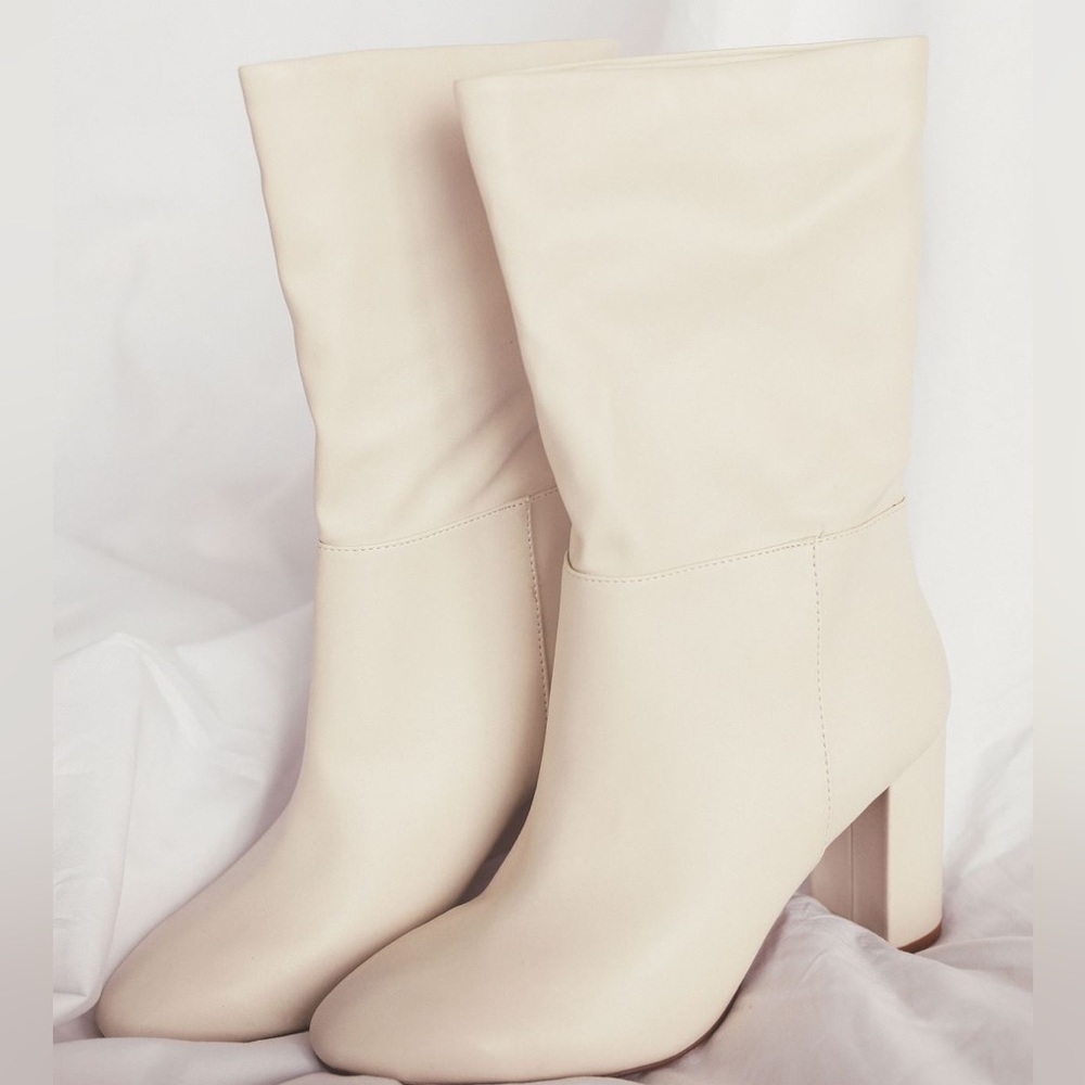 White Leather Boot